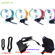 Walkfire 1800 люмен XML T6 светодиодный фонарь для велосипеда водонепроницаемый 3 режима светодиодный фонарь для велосипеда + 18650 аккумулятор 4 цвета 2024 - купить недорого