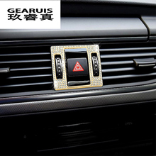 Luz de advertencia decorativa para salpicadero de coche, pegatinas embellecedoras para Audi A6 C7, accesorios de Interior de diamante de metal 2024 - compra barato
