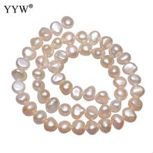 Cultured Baroque Freshwater Pearl Beads Nuggets natural pink 7-8mm Approx 0.8mm Sold Per Approx 15 Inch Strand 2024 - buy cheap