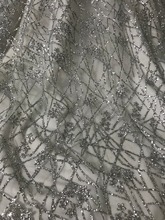 Модные приклеенные блестки вышивка тюль сетка кружево фотография 2024 - купить недорого