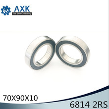 6814 2RS ABEC-1 (2PCS)  70x90x10MM   Metric Thin Section Bearings 61814 RS 6814RS 2024 - buy cheap