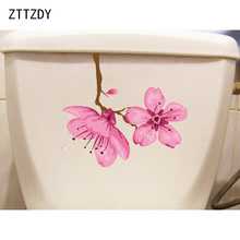 Zttzdy-adesivo rosa para banheiro, 20.5x22.6cm, pintado à mão, pêssego, fechamento fácil, moderno, decoração de parede 2024 - compre barato