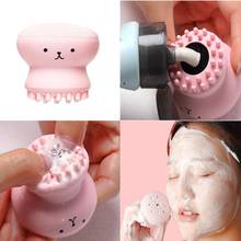 Hot Sale 1pc Cartoon Cute Facial Cleansing Exfoliator Cute Silica Gel Massage Deep Cleaning Face Brush Cleanser 2024 - buy cheap