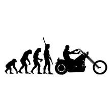 Motorcycle sticker Fashion Human Evolution Motorcycle Car Stickers Fun Reflective Vinyl Decals Black/Silver for Lada 2024 - buy cheap