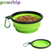 pawstrip 6 Colors Portable Collapsible Dog Bowl Silicone Hiking Travel Dog Food Bowl Puppy Feeder 13*5*9cm 2024 - buy cheap