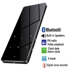 Bluetooth 4,2 MP4 плеер с сенсорной кнопкой, ультратонкий MP3 музыкальный плеер с динамиком, цветной экран 1,8 дюйма, без потерь звука с FM-электронной книгой 2024 - купить недорого