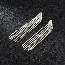 YFJEWE Bohemian Long Tassel Drop Earrings For Women Rhinestone Pendant Dangle Earring Crystal Statement Ethnic Jewelry E597 2024 - buy cheap