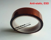 5mm * 33m, anti estático esd única fita do filme da poliimida do adheisve, suporte de alta temperatura para o pwb, máscara de smt 2024 - compre barato
