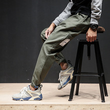 2019 New Fashion Cargo Pants Hip Hop Loose Low Ankle-length Pants Skateboard Hip Hop High Street Pockets Haren Pants For Men 2024 - buy cheap