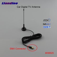 Antena ativa do automóvel do amplificador dvb-t ISDB-T atsc da antena da tevê de digitas do carro conector sma macho plug booster ant # am925 2024 - compre barato