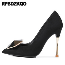 Exotic Dancer Extreme Big Size Women Pumps 2021 Plus 8cm Sexy Metal Black Ultra High Heels Super Thin 33 Stripper Pointed Toe 2024 - buy cheap