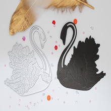 Troqueles de corte de marcos de acero de Metal, decoración de pájaro Cisne, álbum de recortes DIY, tarjetas de papel en relieve, 9,4X10,1 cm 2024 - compra barato