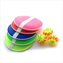 1 Set Hot Sale Outdoor Activity Game Funny Sticky Ball Game with 32 Suction Cup 2 Round Bats Wholesale 2024 - buy cheap