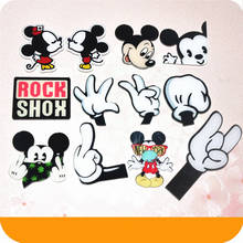 Harajuku 1PCS Cute Mickey Minnie Hand Badge For Clothing Acrylic Badges Kawaii Icons On The Backpack Brooches Pin Badge Kid Gift 2024 - buy cheap