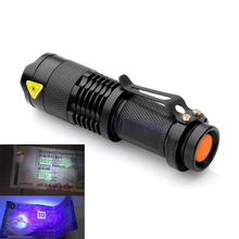 UV Flashlight Ultra Violet Light With Zoom Function Mini UV Black Light Pet Urine Stains Detector Scorpion Use AA/14500 battery 2024 - buy cheap