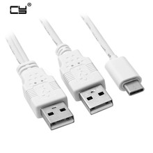 USB 3.1 Type C USB-C to Dual A Male Extra Power Data Y Cable for Cell Phone & Hard Disk 2024 - buy cheap