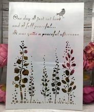 Plantillas de capas para pintura de pared, plantilla de papel decorativo con palabras de pájaro y árbol A4, para álbum en relieve 2024 - compra barato