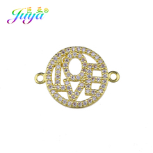 Juya Women's Jewelry Material Gold LOVE Charm Connectors Accessories For Needlework Jewelry Bracelets Earrings Making 2024 - buy cheap