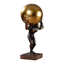 Ginástica empurrar bola figura de esportes estátua arte escultura hercules estatueta resina arte & artesanato decoração para casa r1402 2024 - compre barato