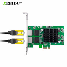 Сетевая карта KEBIDU, 1000 Мбит/с, гигабитный Ethernet, 10/100/1000 м, двойной, PCI Express, PCI-E, сетевой адаптер LAN, преобразователь PCI-E, сетевая карта 2024 - купить недорого