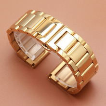 Correas de reloj de color dorado y amarillo para hombre, pulseras de marca de lujo, accesorios de 18mm, 20mm, 21mm, 22mm, 23mm y 24mm, cinturón de moda 2024 - compra barato
