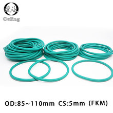 Rubber Ring Green FKM O ring Seal 5mm Thickness OD85/90/95/100/105/110mm Rubber O-Rings Seal Gasket Oil ORings Fuel Washer 2024 - buy cheap