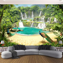 Beibehang 3D foto papel de parede Personalizado mural cachoeira lago paisagem sala de estar quarto papel de parede papéis de parede decoração da casa 3d 2024 - compre barato