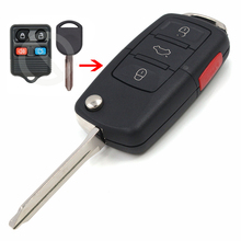 KEYECU-llave de entrada remota sin llave para coche, dispositivo modificado, plegable, 3 + 1 botones, 315MHZ, Chip 4D60, para Ford Lincoln Mercury 2024 - compra barato