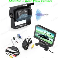 Monitor de pantalla TFT LCD a Color de 7 pulgadas, con 18 LED, cámara de Vista trasera de coche y kit receptor de transmisor inalámbrico 2024 - compra barato