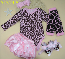 Newborn Baby Girl Rompers Clothes Sets Leopard Ruffle Bloomers Leg Warmer 5 piece Suit Toddler Kids Children Clothing Outfits 2024 - buy cheap