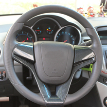 Adesivo para decoração do volante de carro, atualização de automóvel, capa de guarnição para chevrolet chevry cruze sedan hatchback 2009 - 2014 2024 - compre barato