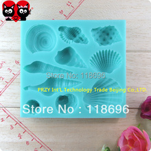 New style large wholesale hot sale Ten kinds of shells chocolate silicon mold fondant Cake decoration mold NO.SI204 2024 - buy cheap