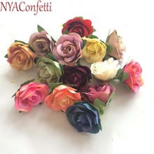 3.5CM Head,80PCS Rose Heads Artificielle,Artificial Silk Mini Hibiscus For Bridesmaid Wrist Corsage,Garland,Scrapbooking 2024 - buy cheap