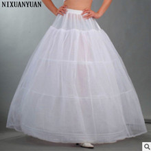 NIXUANYUAN Wholesale 3 Hoop Petticoat Underskirt For Ball Gown Wedding Dress Underwear Crinoline 2024 - buy cheap