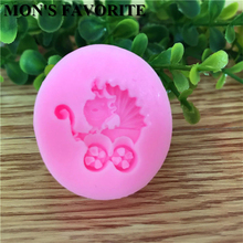 New Arrival  Silicone 3D Baby Carriage Mold Fondant Cake Decorating Tools, Silicone Soap Mold, Cooking Tools D060 2024 - buy cheap