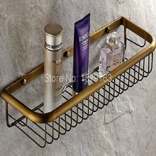 Cesta de almacenamiento de ducha de latón antiguo, accesorio de baño montado en la pared, jabón/esponja, aba031 2024 - compra barato