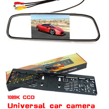 Auto 5' LCD 800*480 Mirror Monitor With Car infrared LED night vision eu License Plate Frame Rearview Camera Pakring assistance 2024 - buy cheap