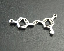 30pcs  Silver Color Resveratrol molecules Charm Pendant DIY Necklace Bracelet Bangle Findings 30x15mm A1814 2024 - buy cheap