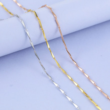 Wholesale Sterling Silver Chain for Women Long Necklace Seeds Chain 0.8mm 925 Necklace for Pendant Silver Necklace Gold Plated 2024 - buy cheap