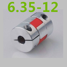 Free Shipping  6.35mm to 12mm jaw shaft coupling spider Stepper Motor Shaft Coupler flexible shaft coupling 6.35mm 12mm 2024 - buy cheap