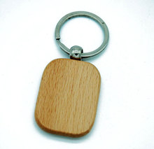 60pcs Blank Round Rectangle Wooden Key Chain DIY Promotion Keyring Pendant Tags Promotional Gifts 2024 - buy cheap