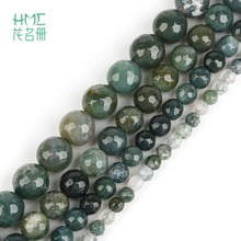 2018 Natural Stone Beads Green Color Moss Agates Bead Round Loose Beads for diy Jewelry Making 15" Strand 4 6 8 10 MM Pick Size 2024 - buy cheap