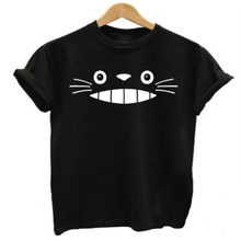 Camiseta con estampado de Totoro para hombres y mujeres, camisa con estampado de Totoro, dulce cara, Tumblr, bloguero, moda de verano, informal, Tops gráficos 2024 - compra barato
