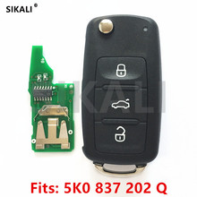 SIKALI Car Remote Key for 5K0837202Q for VW/VolksWagen Beetle/Caddy/Eos/Golf/Jetta/Polo/Scirocco/Tiguan/Touran/UP 2009-2014 2024 - buy cheap