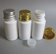 100 x 10ml Refillable Portable White PET  Plastic Orifice Reducer Bottles with Aluminum Cap 10cc Empty Lotion Cosmetic Container 2024 - buy cheap