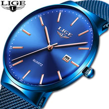 LIGE Mens Watches Top Brand Luxury Quartz Wristwatch Men Business All Steel Waterproof Clock Male Sport Watch Relogio Masculino 2024 - buy cheap