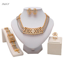 Fani-Conjunto de joyería nigeriana para mujer, conjunto de cuentas africanas, joyas coloridas de oro de Dubái, venta al por mayor 2024 - compra barato