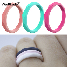 Силиконовые кольца FDA для женщин, гипоаллергенные гибкие резиновые кольца для пальцев в форме диаманта, 3 мм 2024 - купить недорого