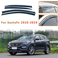 Window Visor For Hyundai SANTAFE 2010-2018 Smoke Car Window Visors Car Sun Rain Guard Wind Deflectors Accessories 4Pcs 2024 - купить недорого