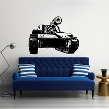 Free Shipping Army Military Tank Kids Room Art Decorative Wall Sticker Vinyl Removable Wall Mural For Home Decor  Y-651 2024 - buy cheap